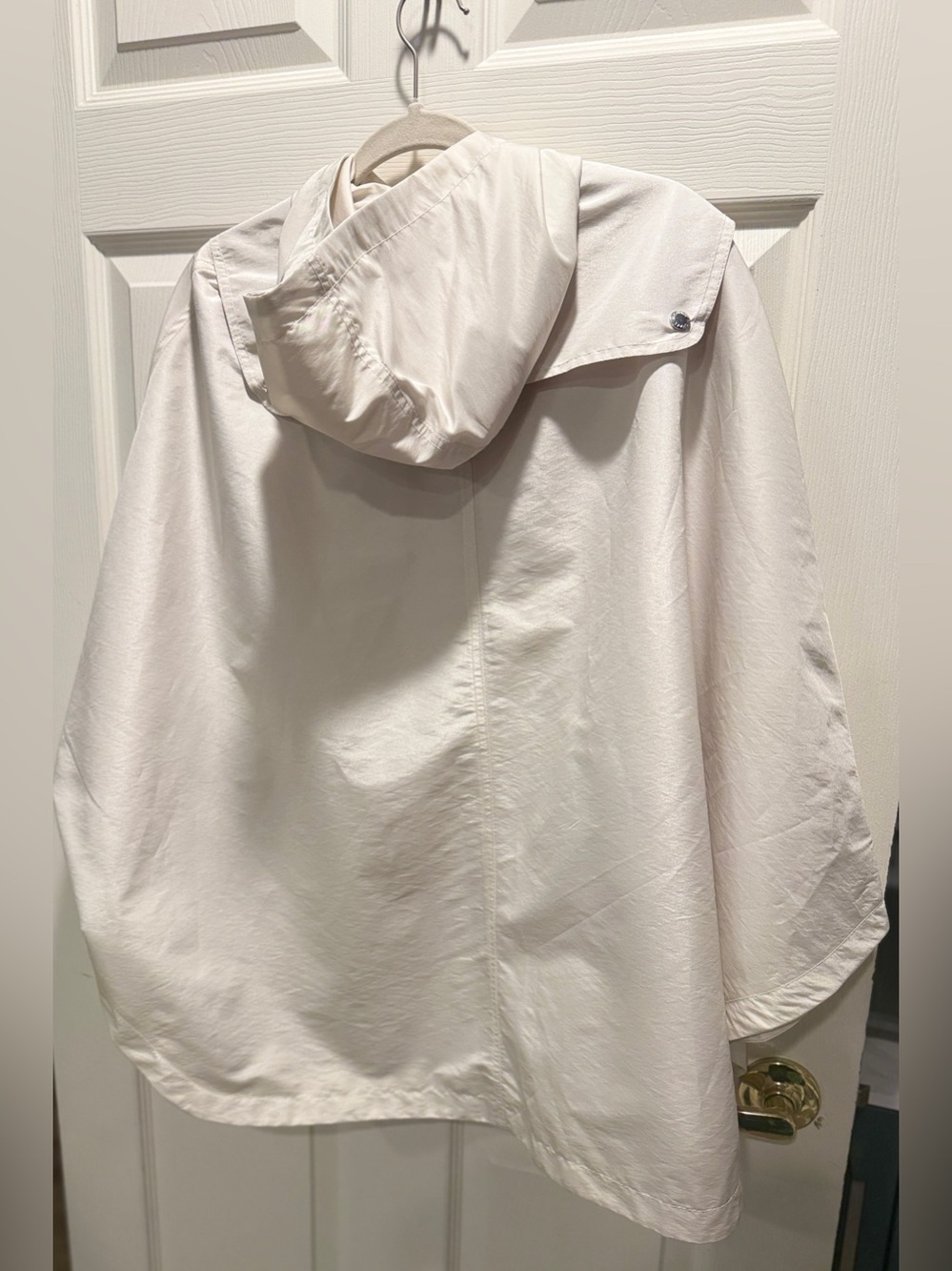 NWT Michael Kors Hooded Poncho Jacket White Cape Windbreaker Size S - Picture 9 of 16